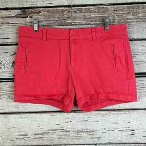 JCPenney Pink-Orange Coral Shorts Women’s Size 6 Mid Rise Soft Twill Fabric